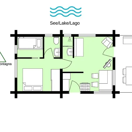 Holiday home Bassotta Strand-blockhaus Sorico