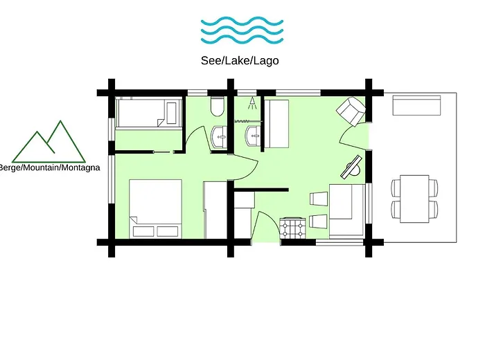 Semesterbostad Bassotta Strand-blockhaus Sorico